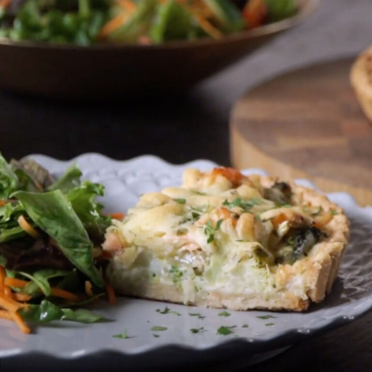 Smoked Salmon, Cheese and Broccoli Quiche Recipes Dairy UK