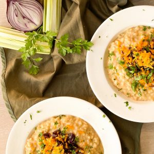 Mature Cheddar and Onion Risotto