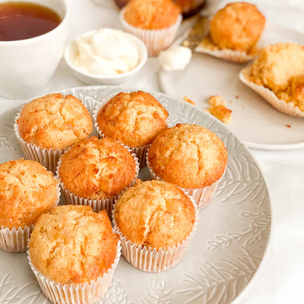 creme fraiche and ginger muffins