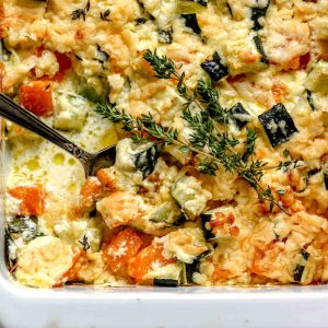 Butternut squash an courgette gratin