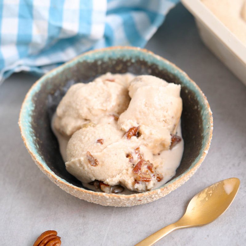Pecan, caramel, banana ice cream Recipes Dairy UK